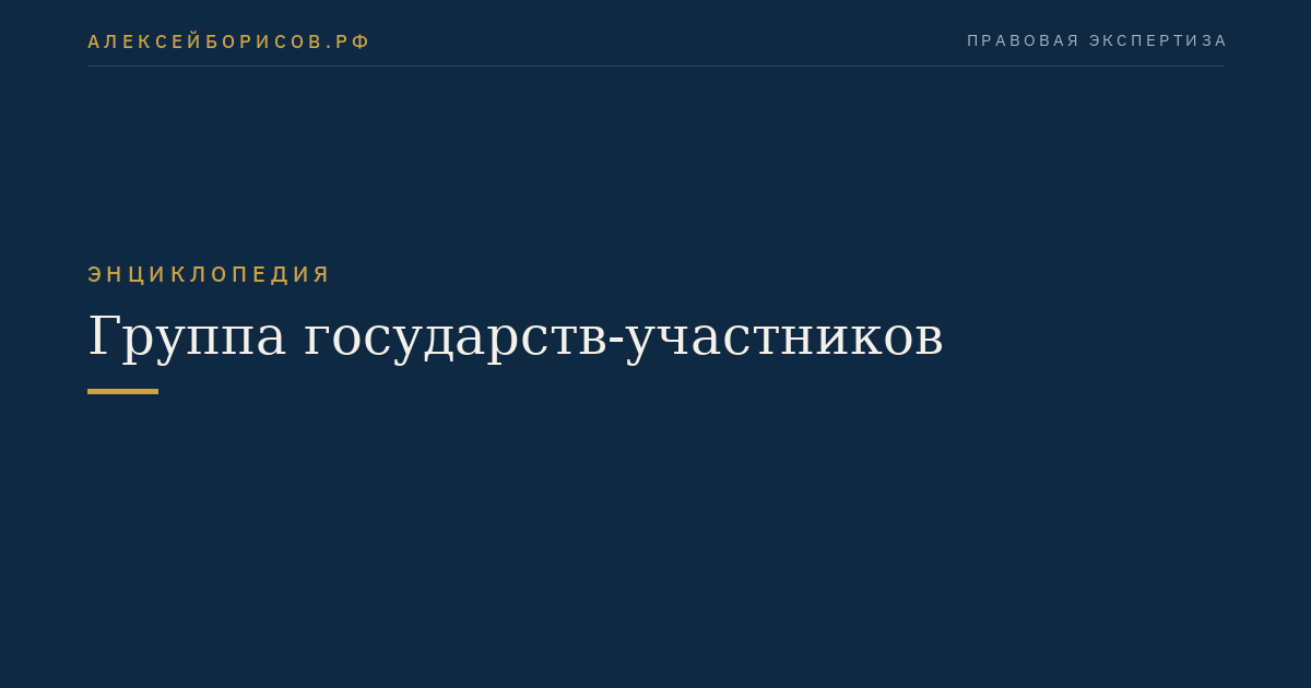 Группа государств-участников