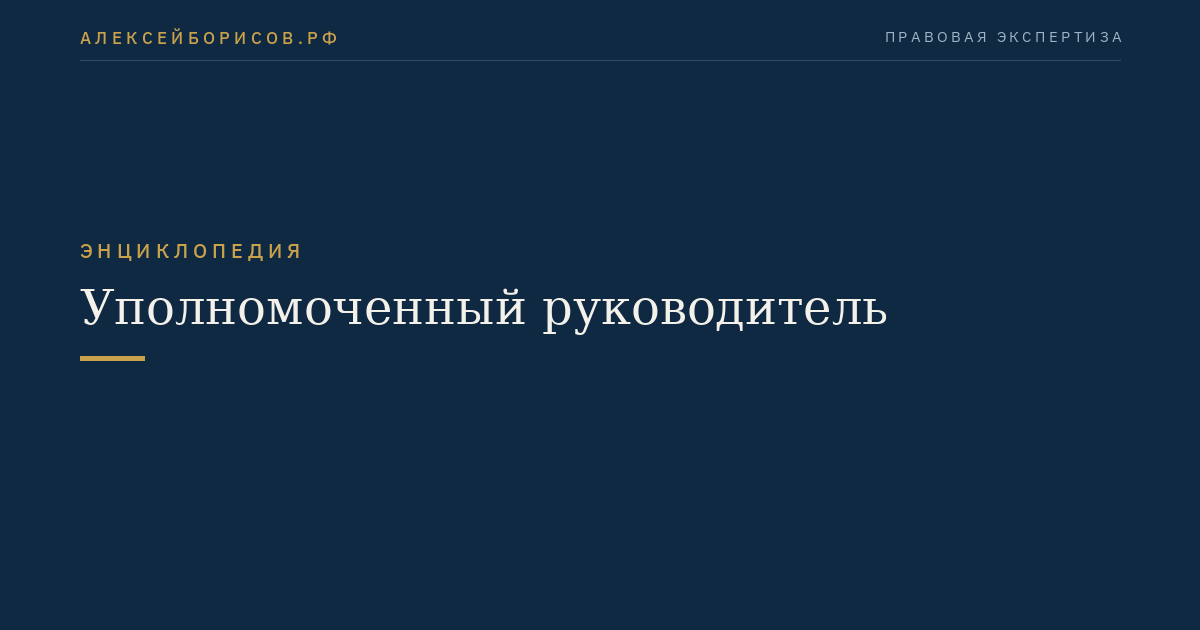 Уполномоченный руководитель