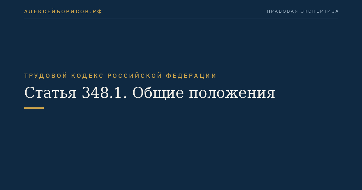 Статья 348.1. Общие положения