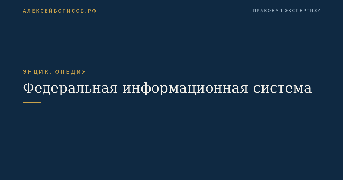 Федеральная информационная система