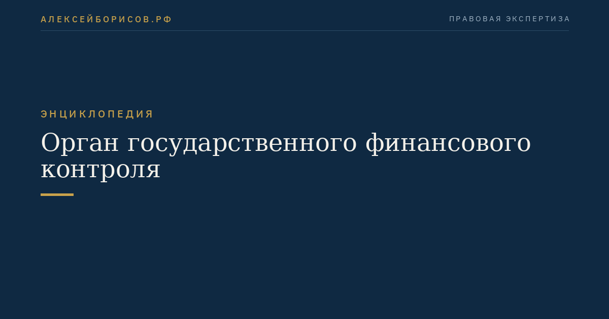 Орган государственного финансового контроля