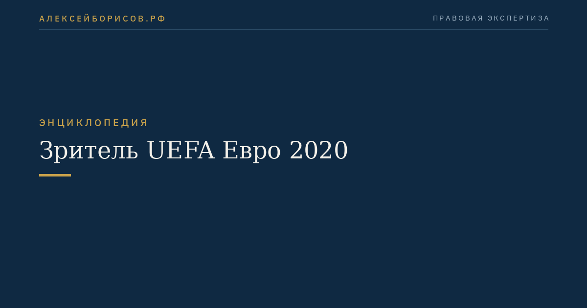 Зритель UEFA Евро 2020