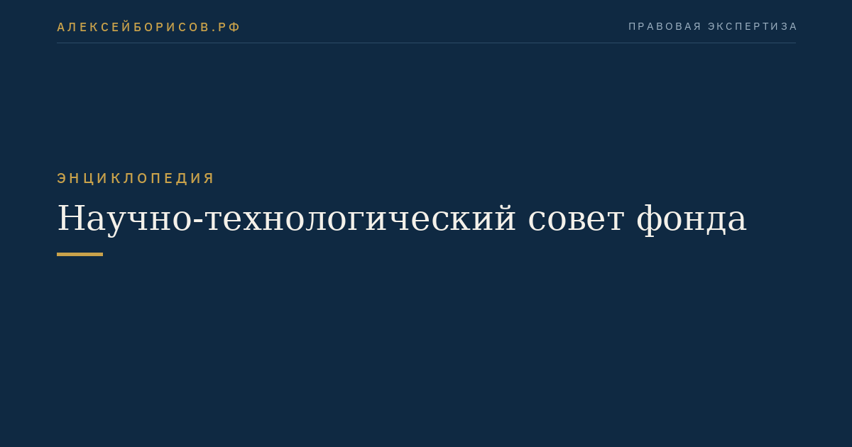 Научно-технологический совет фонда