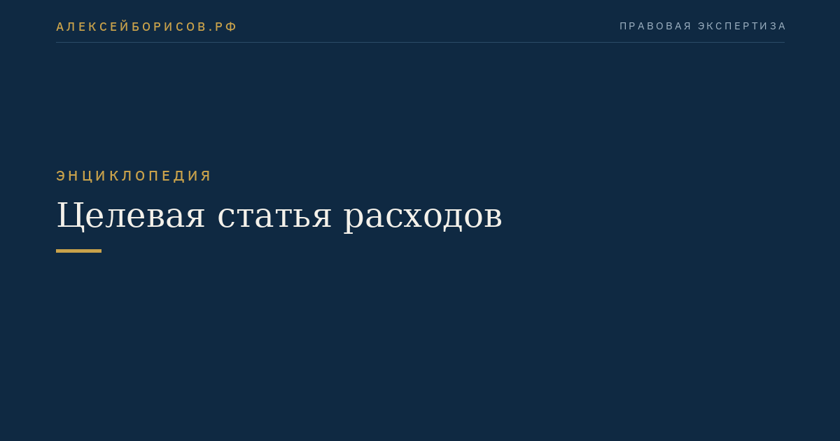 Целевая статья расходов