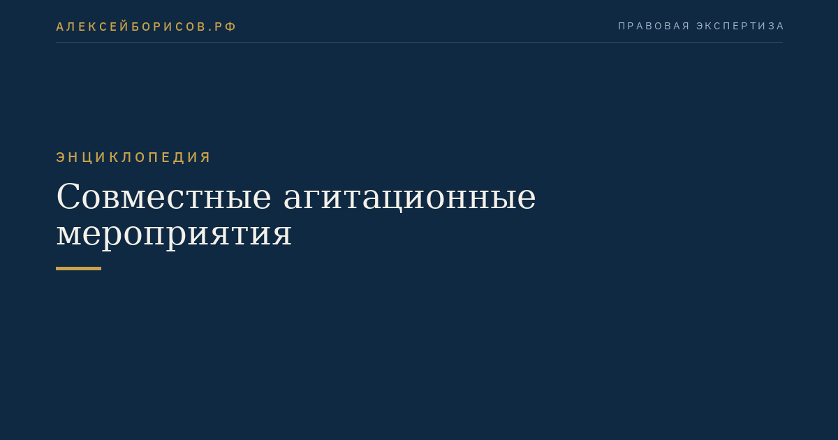 Совместные агитационные мероприятия