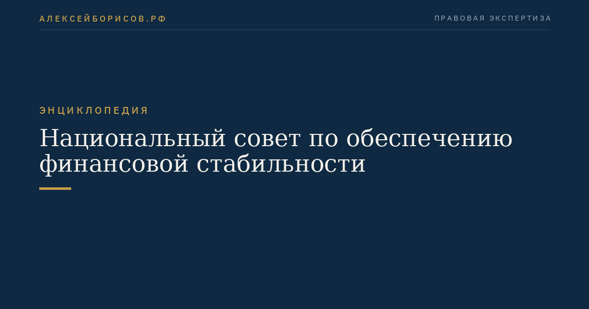 Национальный совет по обеспечению финансовой стабильности