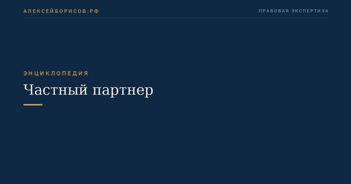 Частный партнер