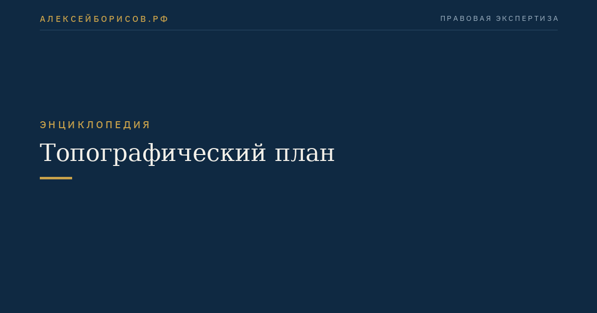 Топографический план