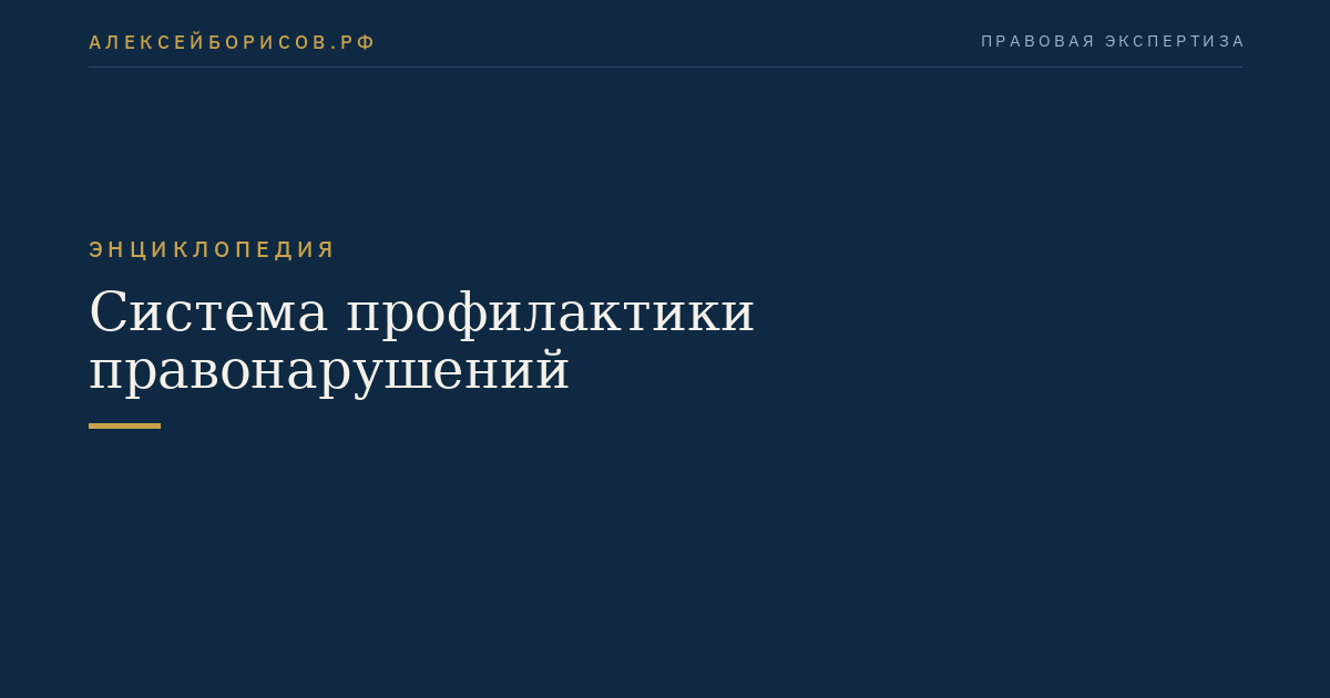 Система профилактики правонарушений