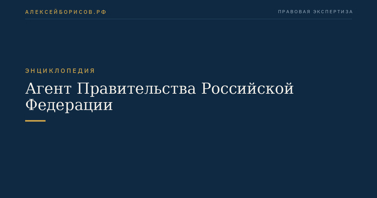 Агент Правительства Российской Федерации
