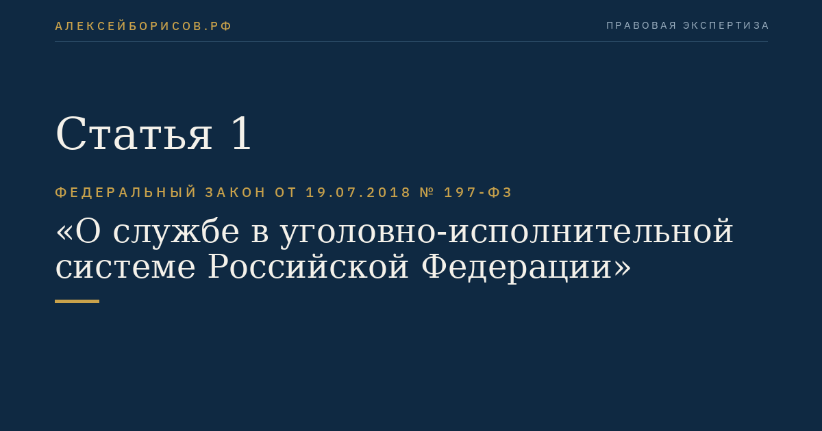 Статья 1