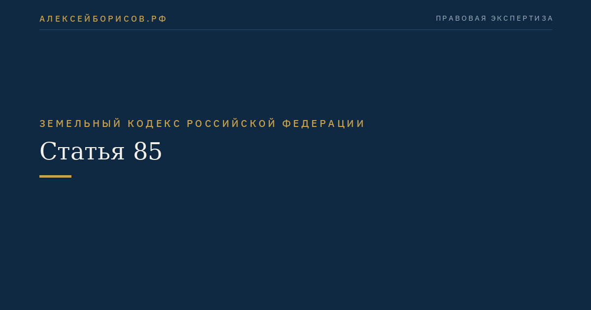 Статья 85