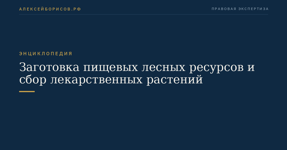 Заготовка пищевых лесных ресурсов и сбор лекарственных растений