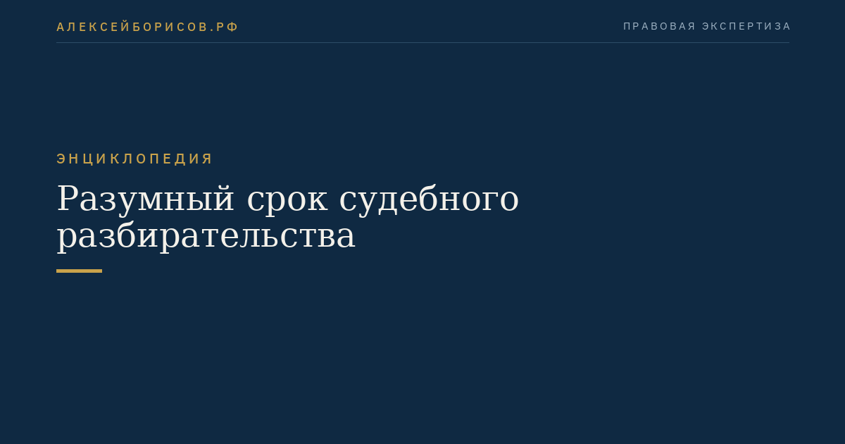 Разумный срок судебного разбирательства