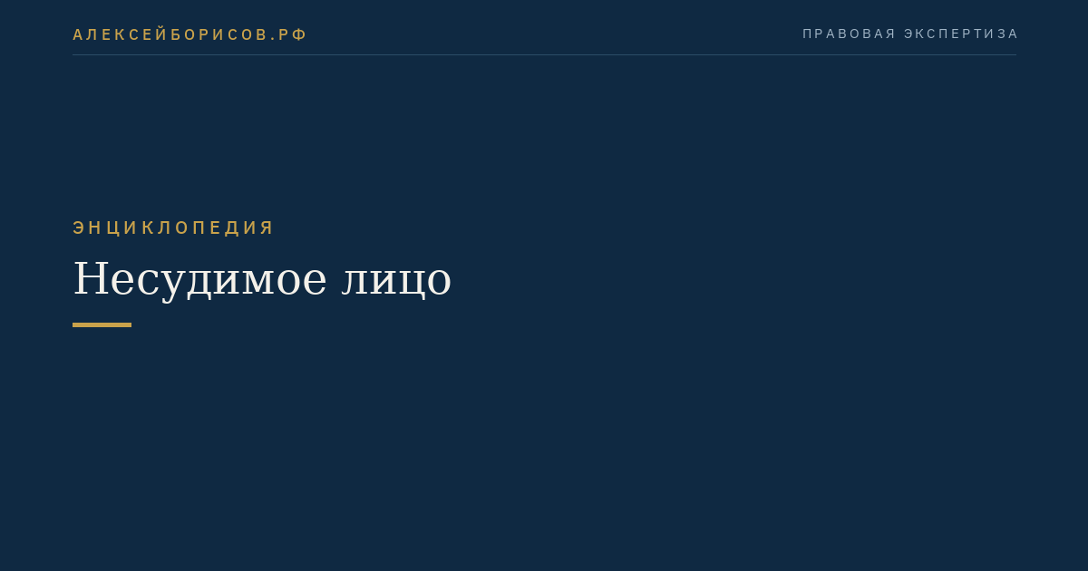 Несудимое лицо