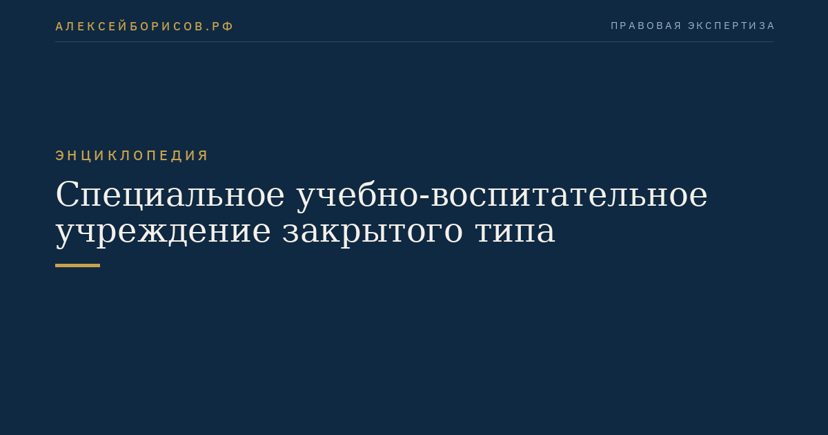 Специальное учебно-воспитательное учреждение закрытого типа