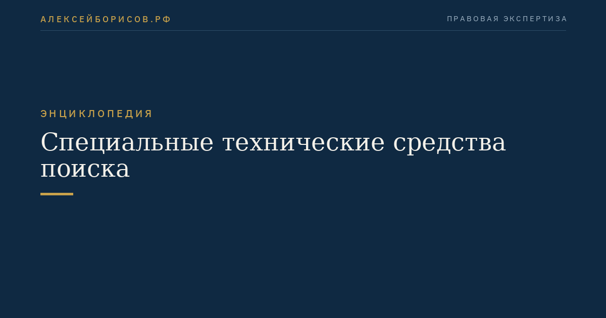 Специальные технические средства поиска