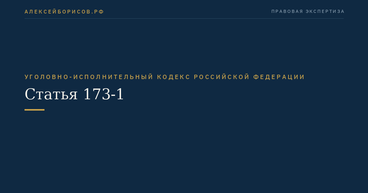 Статья 173-1
