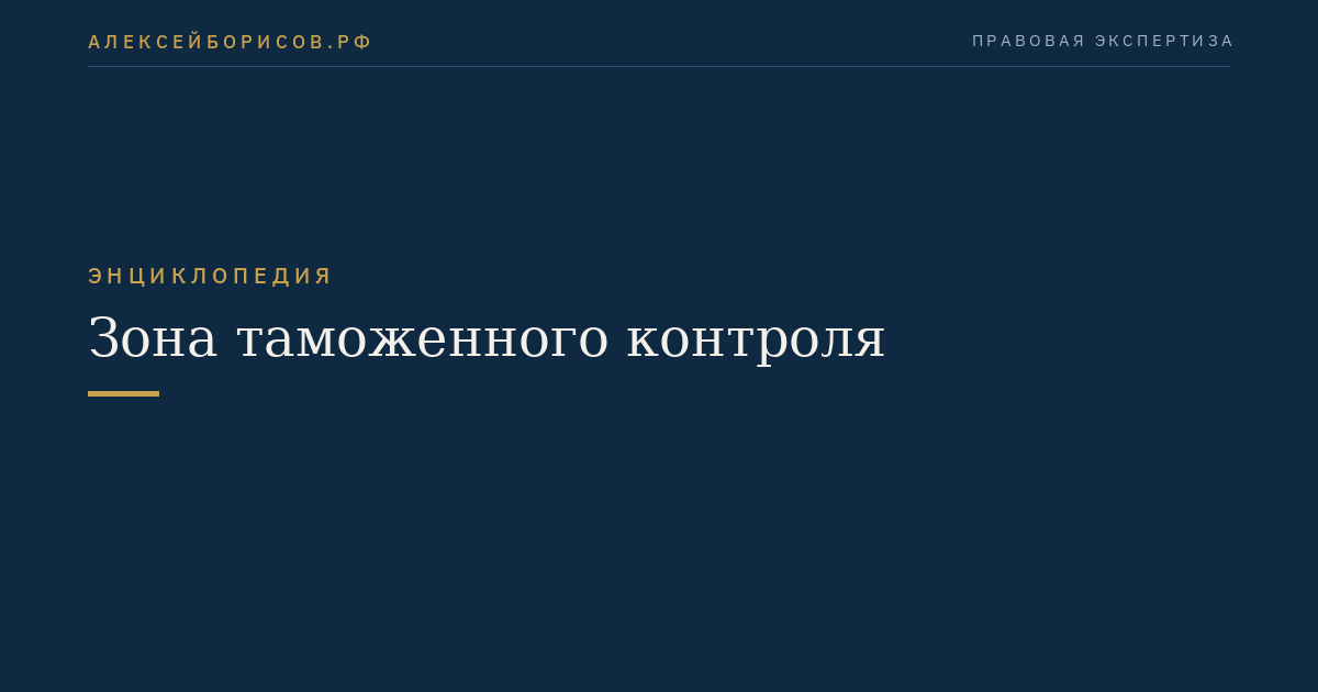 Зона таможенного контроля
