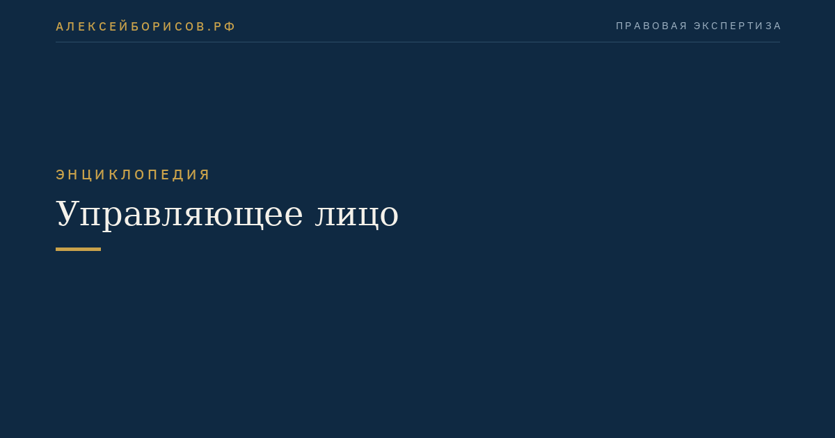 Управляющее лицо