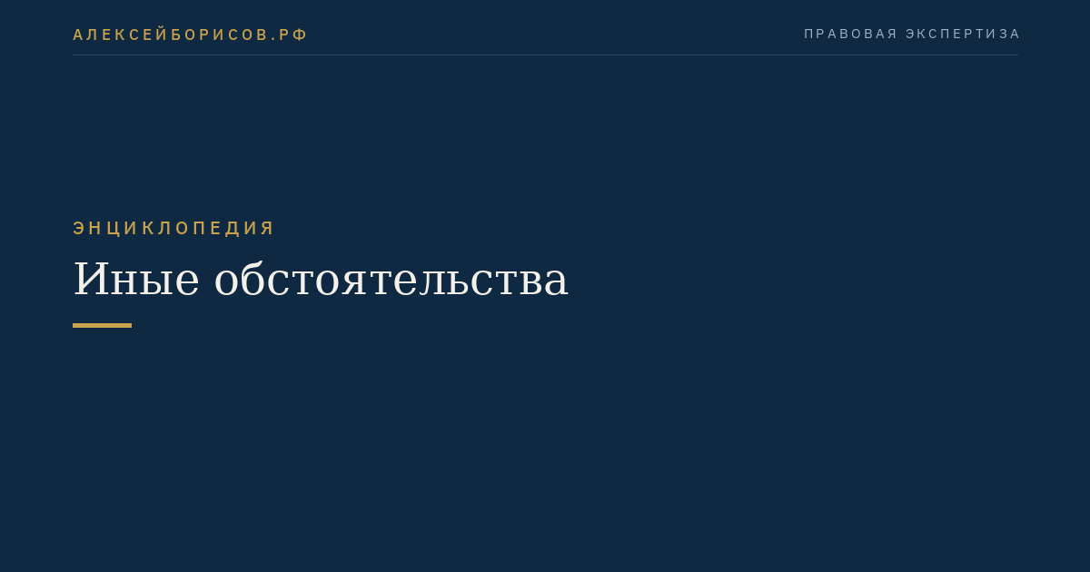 Иные обстоятельства