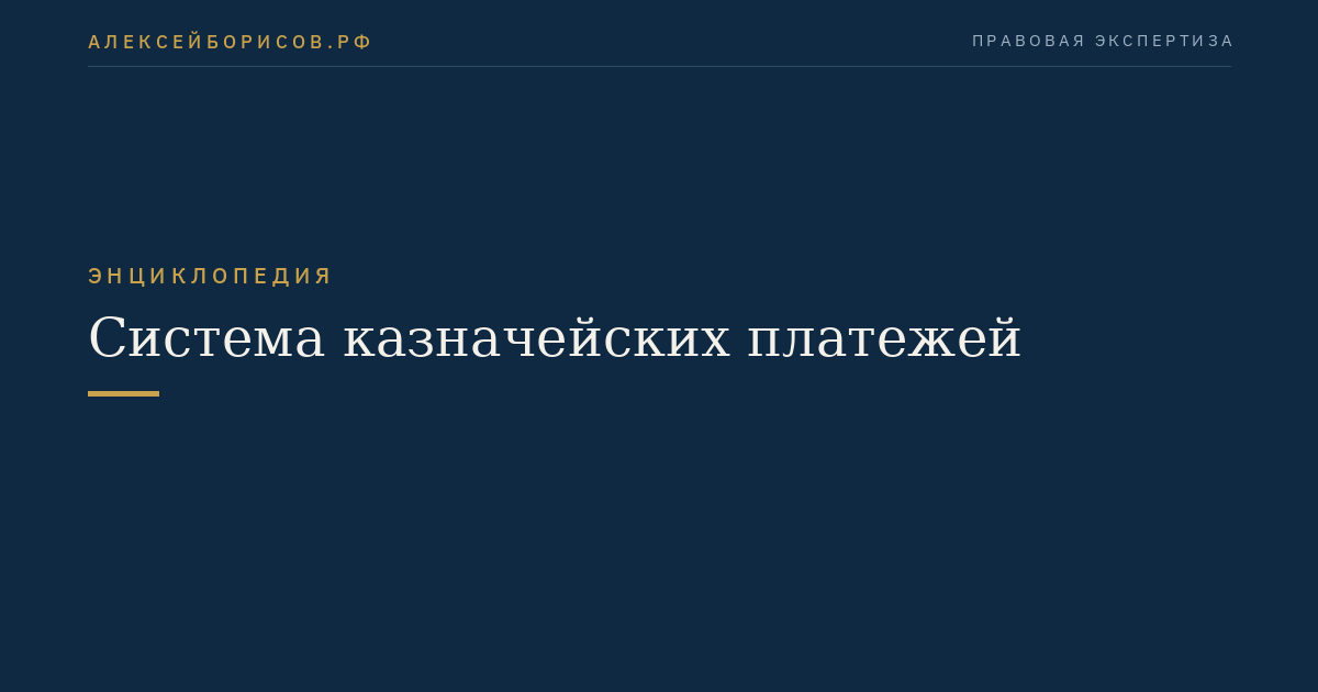 Система казначейских платежей