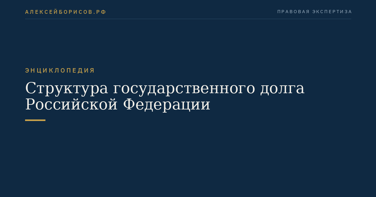 Структура государственного долга Российской Федерации