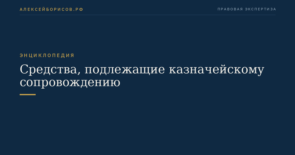 Средства, подлежащие казначейскому сопровождению