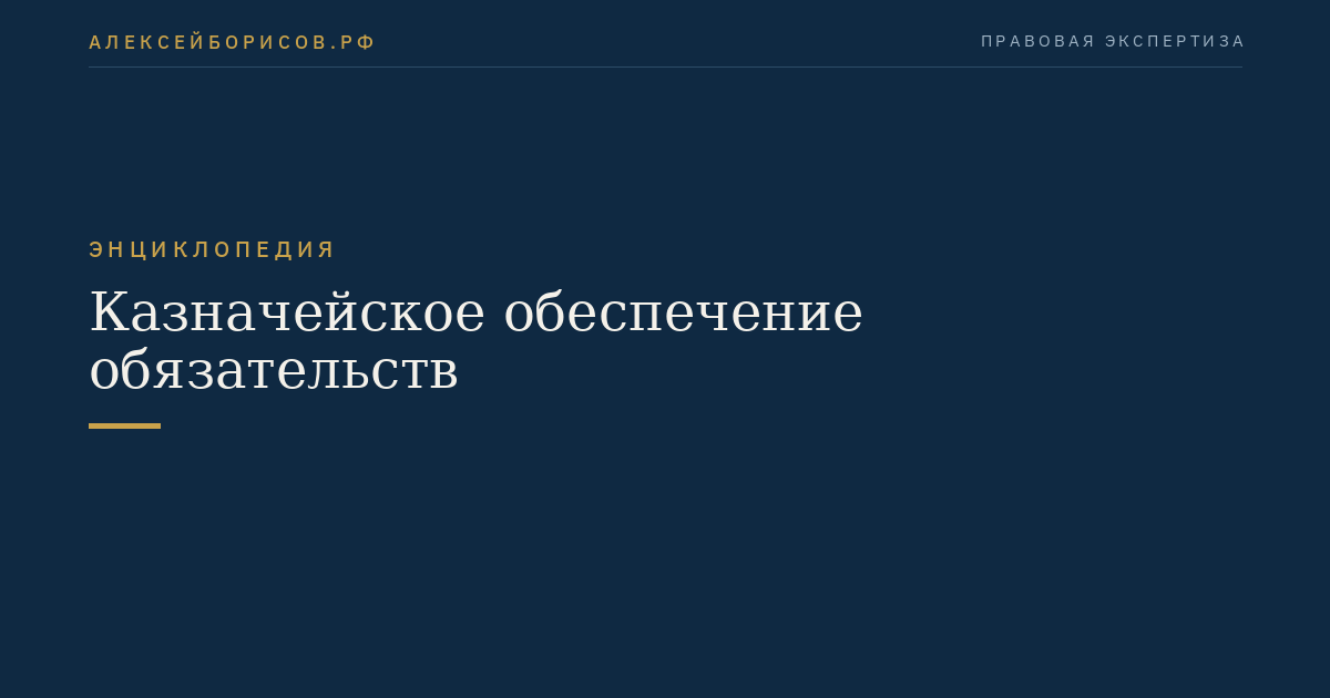 Казначейское обеспечение обязательств