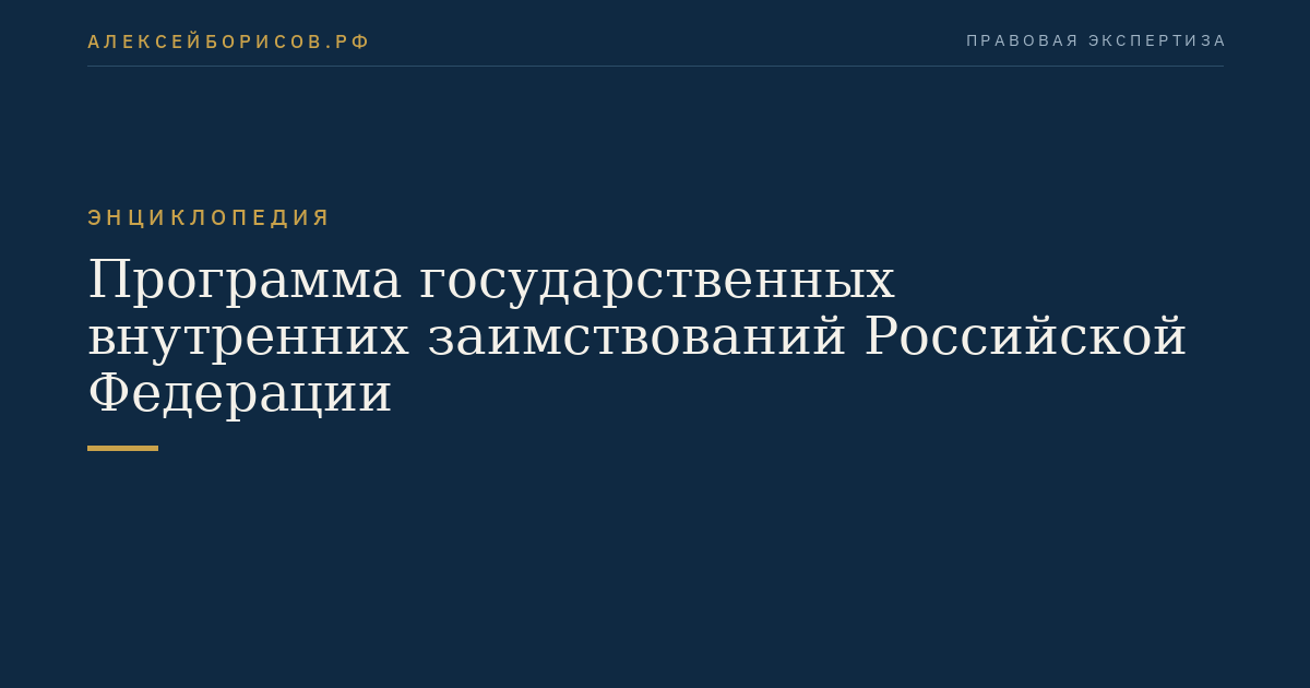 Program of State Domestic Borrowings of the Russian Federation