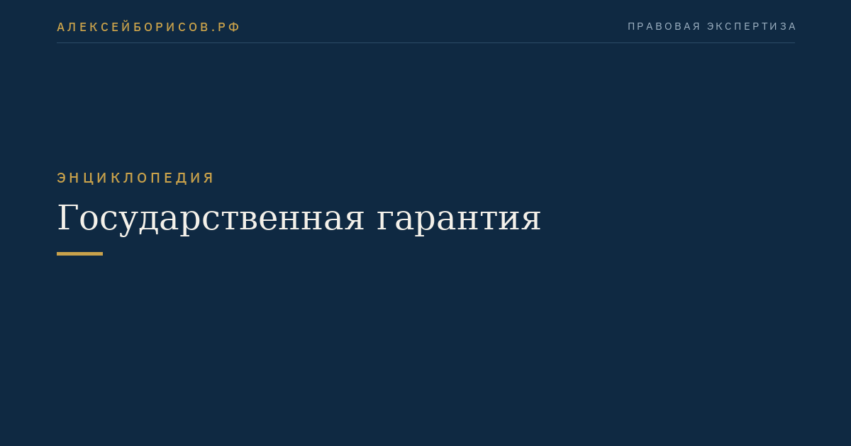 Государственная гарантия
