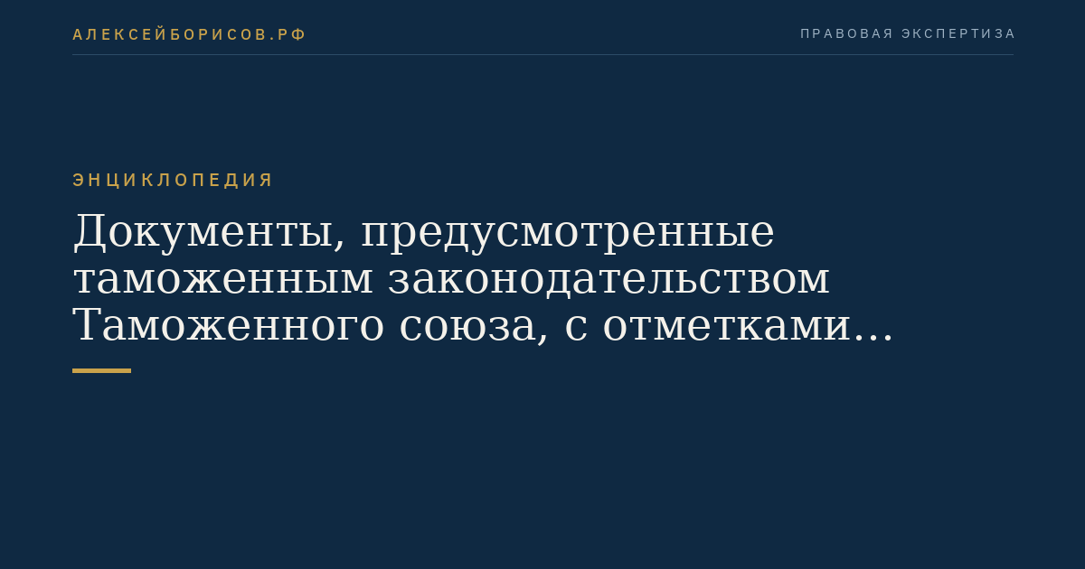 Documents provided for by the customs legislation of the Customs Union, with markings by customs authorities confirming the temporary import of a vehicle