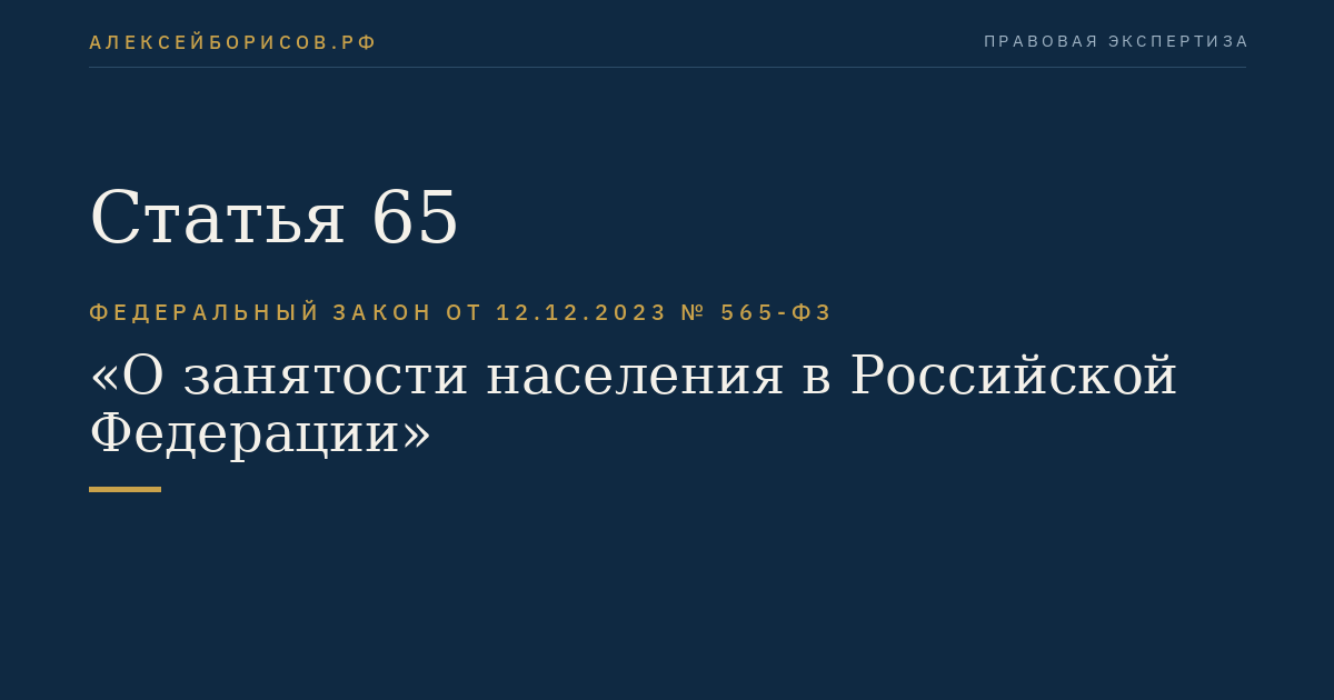 Статья 65