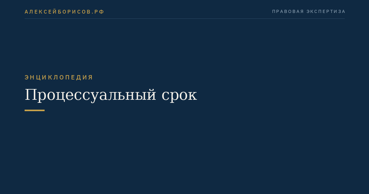 Процессуальный срок