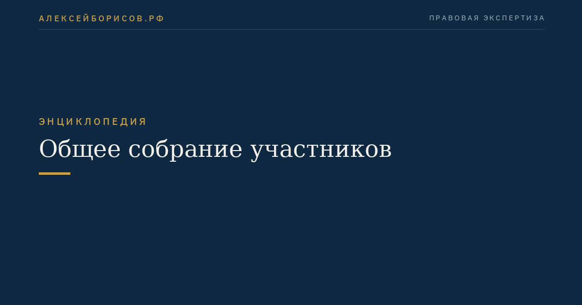Общее собрание участников