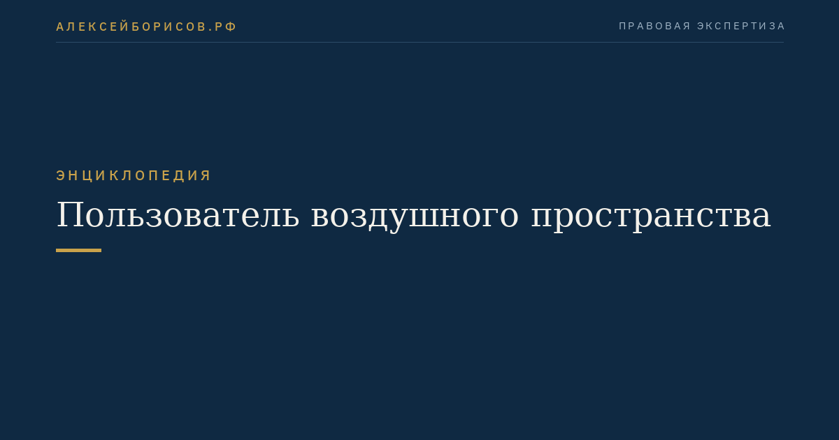 Пользователь воздушного пространства