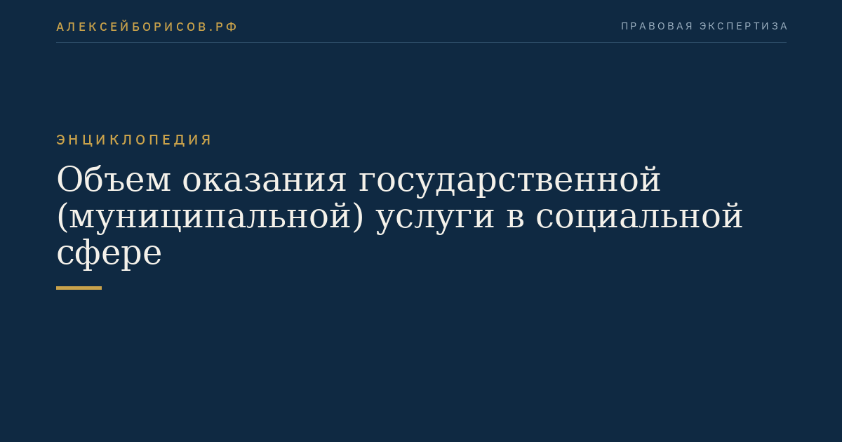 Объем оказания государственной (муниципальной) услуги в социальной сфере