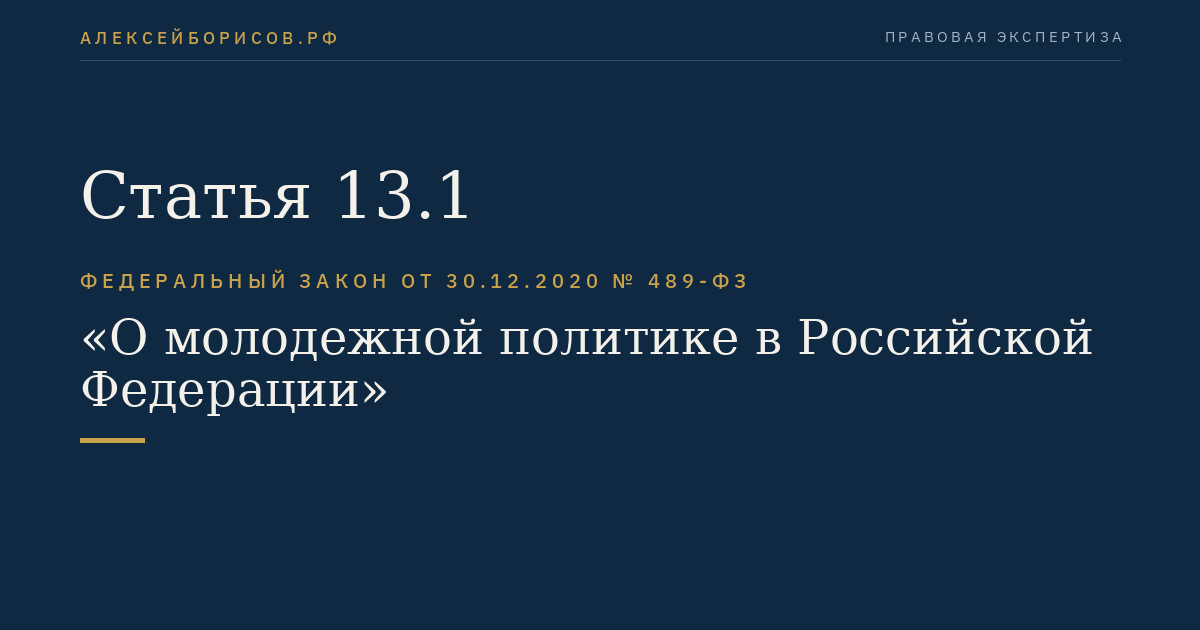 Статья 13.1