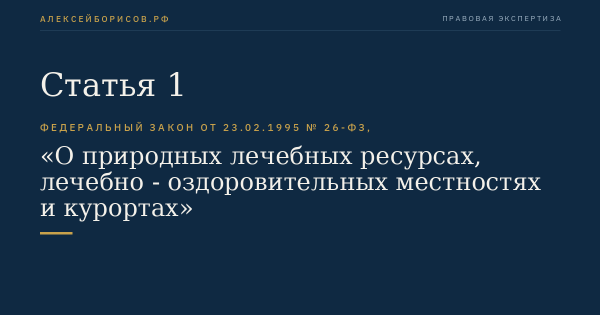 Статья 1