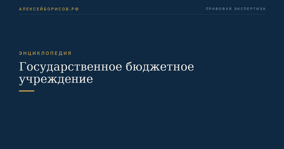 Государственное бюджетное учреждение