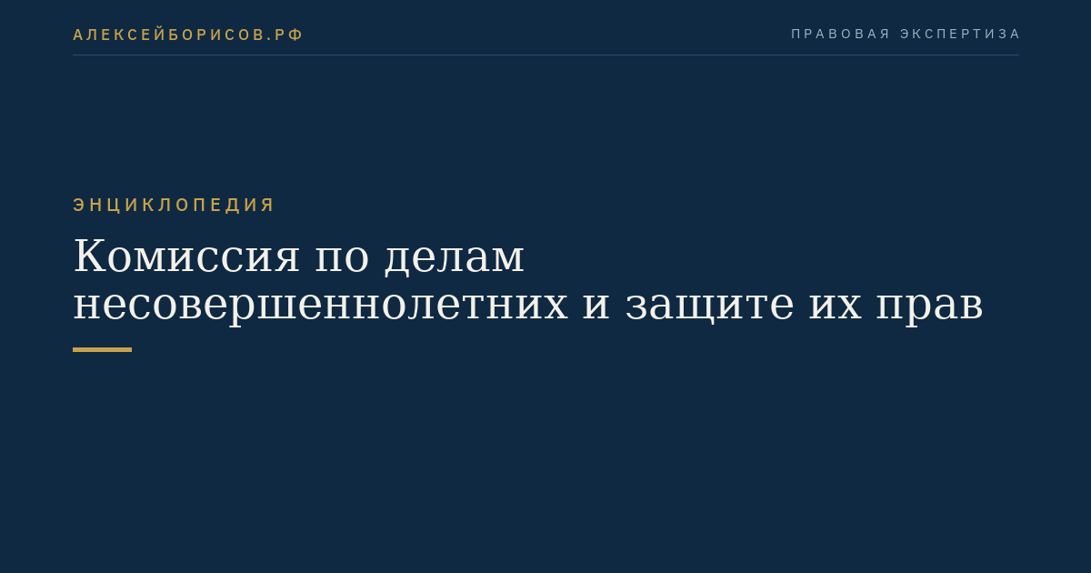 Комиссия по делам несовершеннолетних и защите их прав