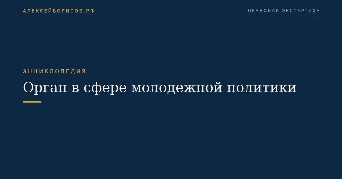 Орган в сфере молодежной политики