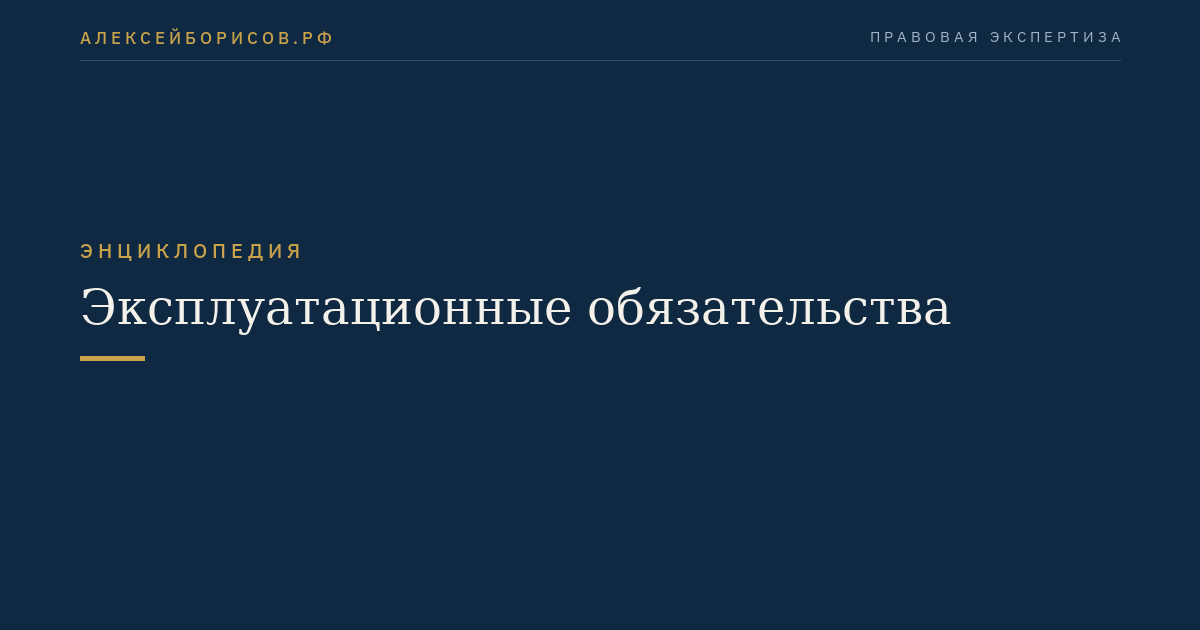 Эксплуатационные обязательства