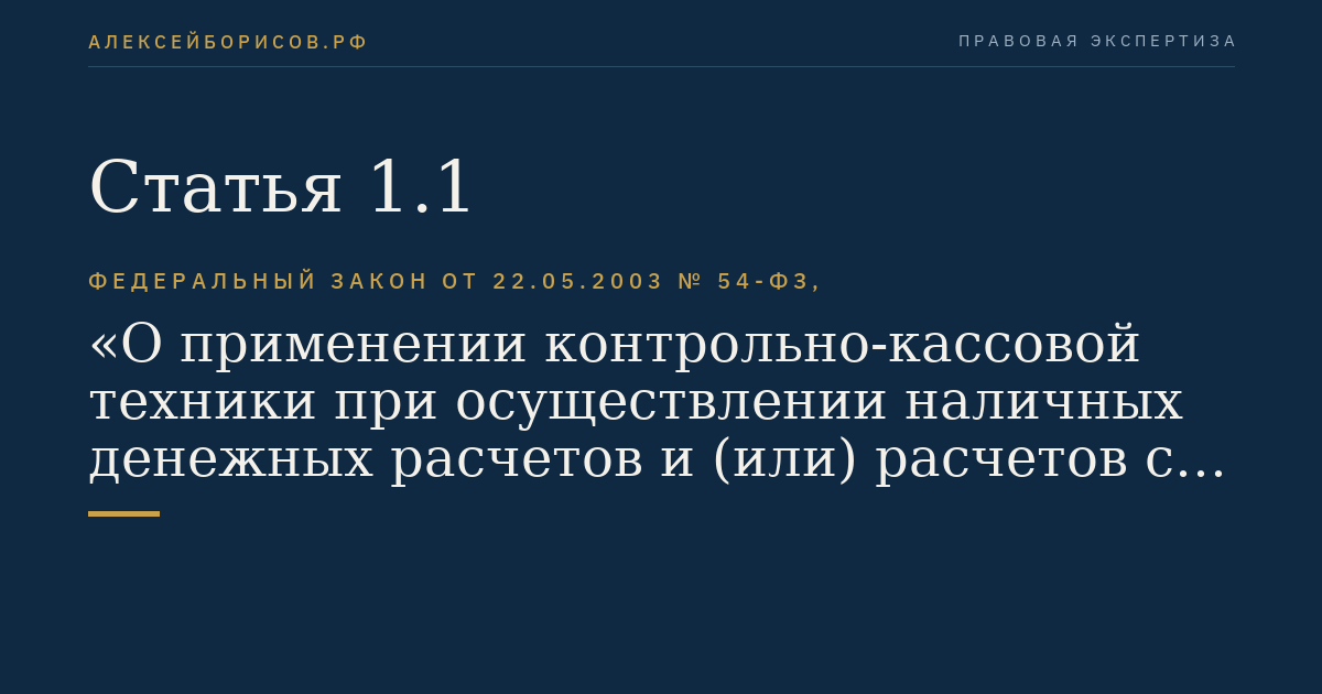 Статья 1.1