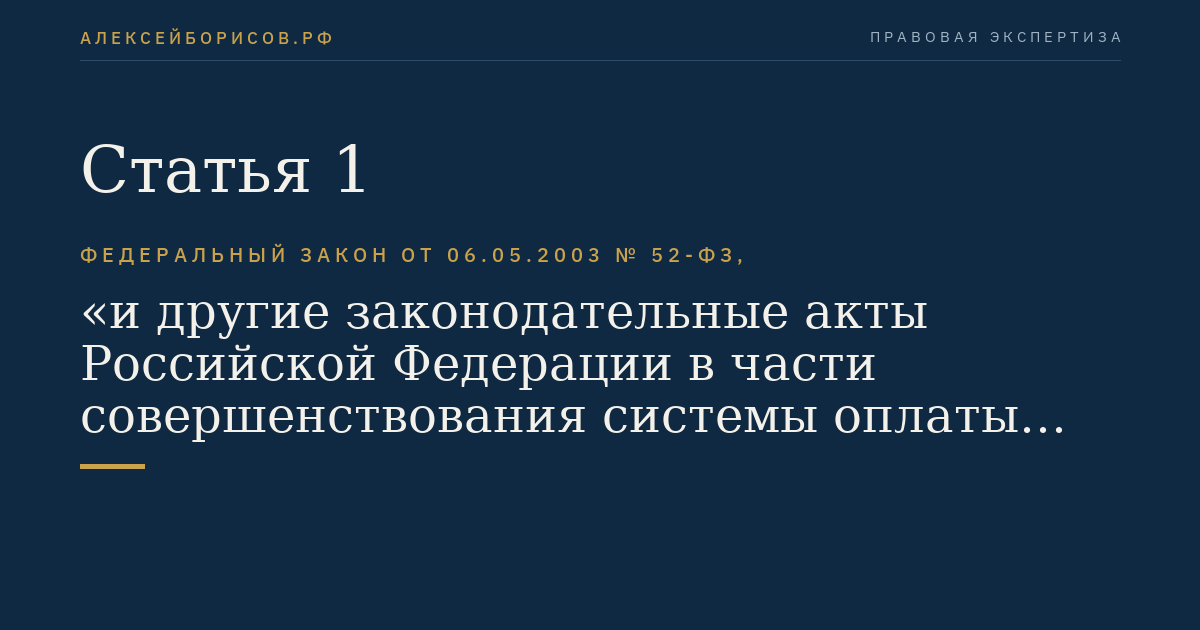 Статья 1