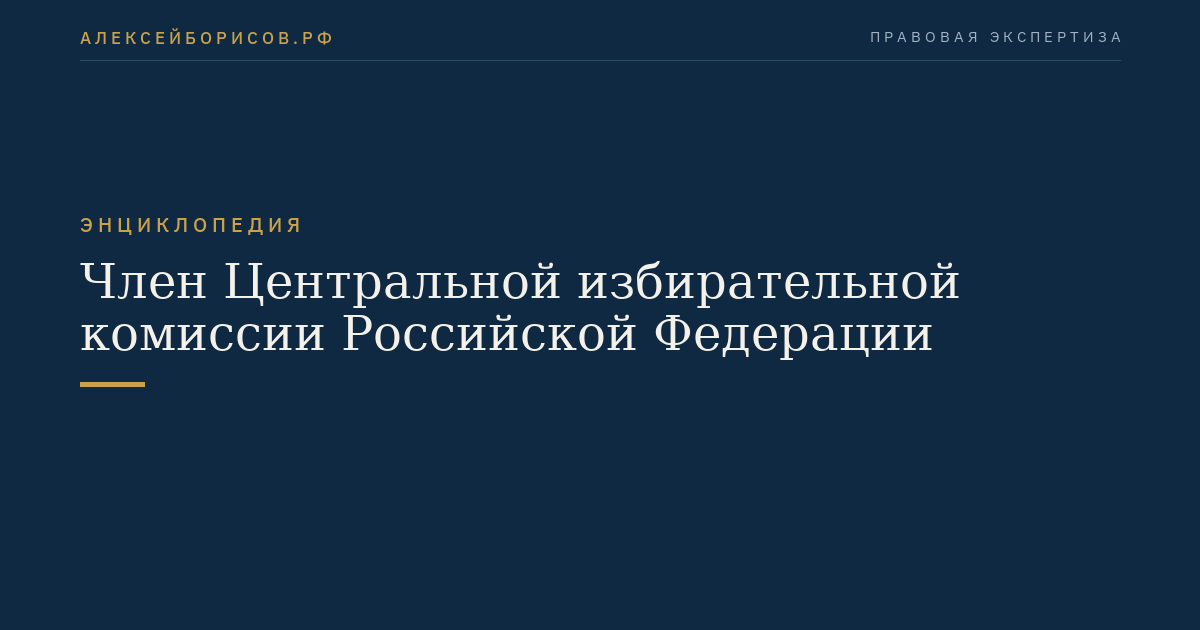 Member of the Central Election Commission of the Russian Federation