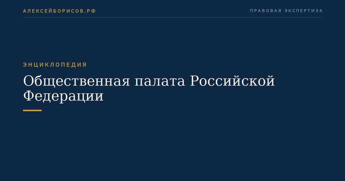 Общественная палата Российской Федерации