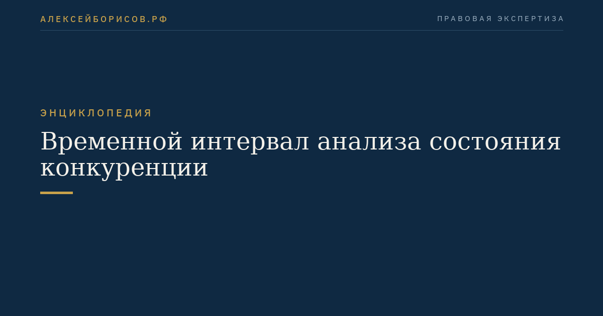 Временной интервал анализа состояния конкуренции
