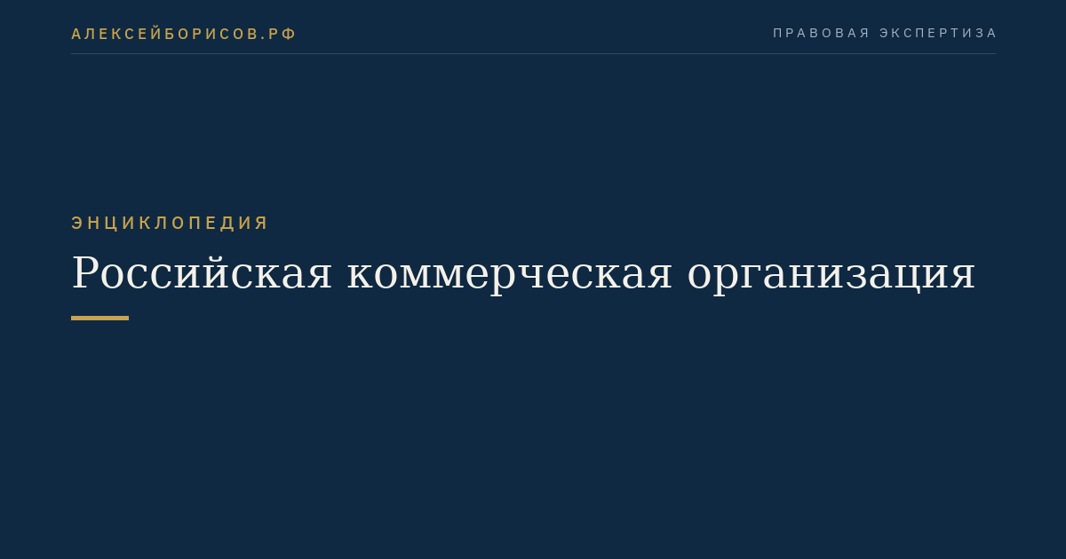 Russische kommerzielle Organisation