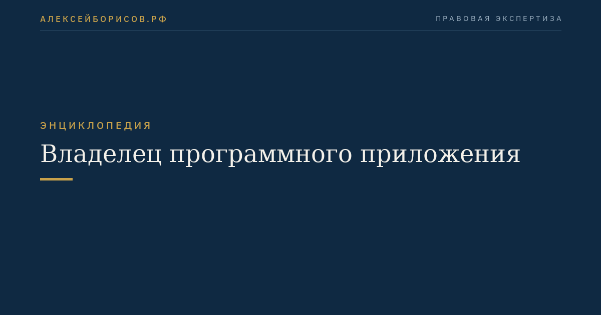 Владелец программного приложения
